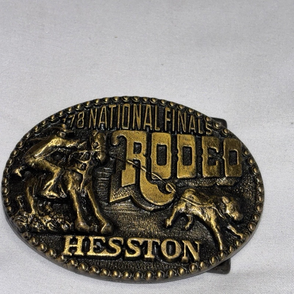 Vintage 1978 Hesston National Finals Rodeo NFR Belt Buckle 4th Edition